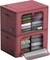 Sorbus Foldable Storage Bin Set with Divided Interior, Large Clear Window & Carry Handles - (Two Sections)